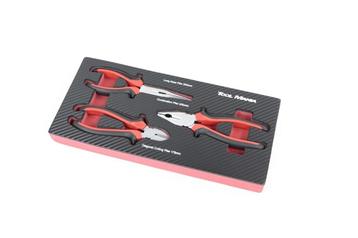 TM 3 Delige Tangenset in foam carbon look inlay, Verzenden