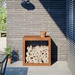 vidaXL Brandhoutrek 60x40x60 cm weervast staal, Verzenden