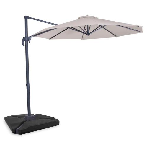 Zweefparasol Bardolino Ø300cm – Premium parasol - Beige |, Tuin en Terras, Parasols, Nieuw, Verzenden
