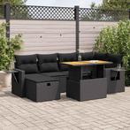 vidaXL Salon de jardin avec coussins 8 pcs noir rÃ©sine, Verzenden, Salons de jardin