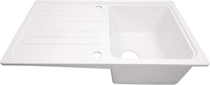 Spoelbak - Wasbak - Keuken - Graniet - 76x22x46 cm - Wit - A, Huis en Inrichting, Keuken | Keukenelementen, Nieuw, Verzenden