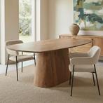 Mangohouten Eettafel Mick Deens ovaal 210×100 cm, Verzenden