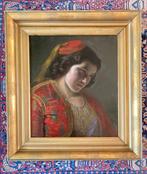 František Klimkovi (1826-1890) - Mystic Arab Woman Tronie, Antiek en Kunst