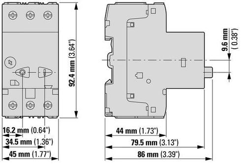 Eaton PKZM01-10 Motorbeschermingsschakelaar 6.3-10A - 278484, Doe-het-zelf en Bouw, Elektriciteit en Kabels, Verzenden