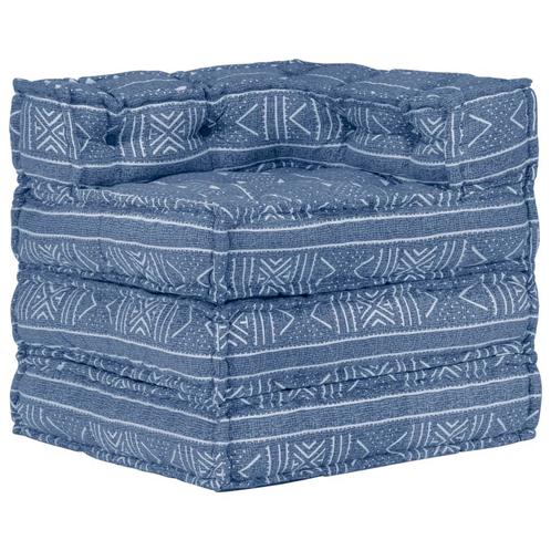 vidaXL Poef modulair stof indigo, Maison & Meubles, Accessoires pour la Maison | Coussins, Envoi