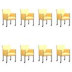 Set van 8 Leren eetkamerstoelen More - Toledo Dessert, Maison & Meubles, Ophalen of Verzenden