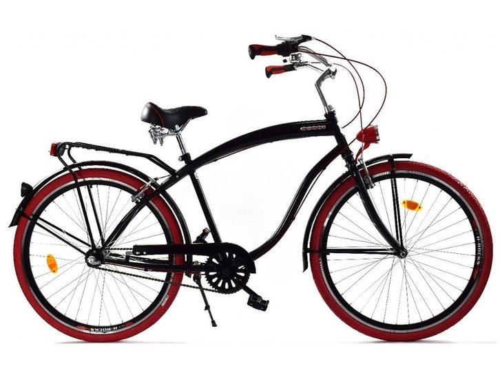 Herenfiets - beach cruiser - 28 - 3 versnellingen - zwar..., Fietsen en Brommers, Fietsen | Dames | Damesfietsen, Nieuw, Ophalen of Verzenden