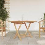 vidaXL Table pliable de jardin Ø 110x75 cm bois massif, Verzenden