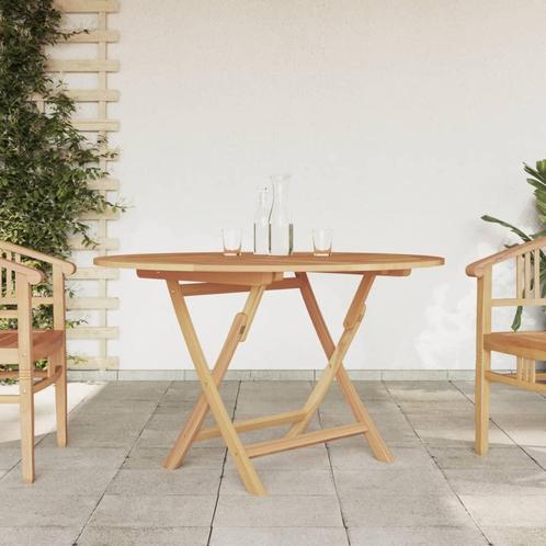 vidaXL Table pliable de jardin Ø 110x75 cm bois massif, Tuin en Terras, Tuinsets en Loungesets, Verzenden