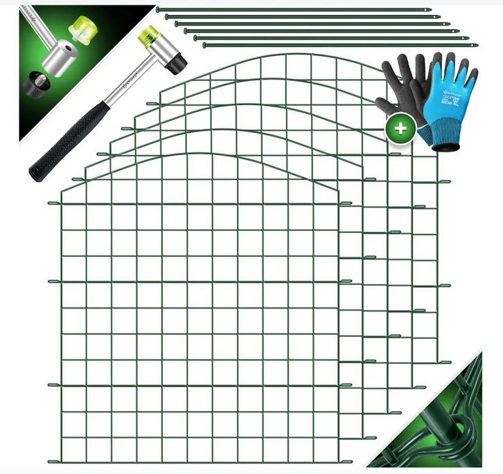 KESSER® Vijverhek tuinhek steekhek complete set metaal 5x bo, Tuin en Terras, Overige Tuin en Terras, Verzenden