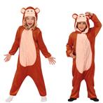 Apen Onesie Kind Bruin 5-6 jaar | 110-115cm, Kinderen en Baby's, Verzenden, Nieuw
