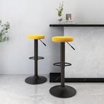 vidaXL Tabourets de bar lot de 2 jaune moutarde velours, Verzenden, Neuf