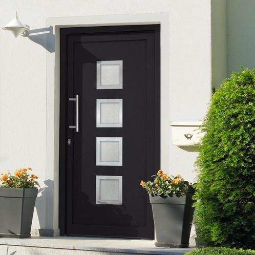 vidaXL Voordeur 98x208 cm antraciet, Doe-het-zelf en Bouw, Deuren en Vliegenramen, Nieuw, Verzenden