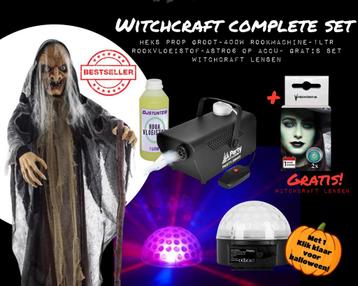 Witchcraft Set Met Verlichting, Rookmachine, Rook, Heks En