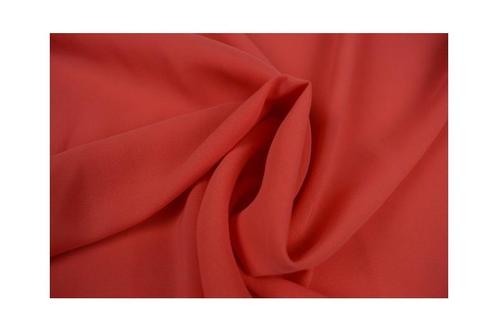 15 meter chiffon stof - koraalroze, Hobby en Vrije tijd, Stoffen en Lappen, 120 cm of meer, 200 cm of meer, Roze, Nieuw, Polyester