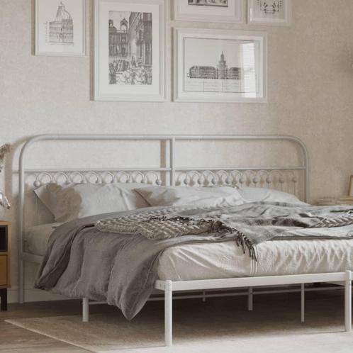 vidaXL Hoofdbord 200 cm metaal wit, Huis en Inrichting, Slaapkamer | Bedden, Nieuw, Verzenden