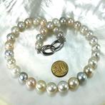 Collier Argent Perle - Perle - Arc-en-ciel pastel Ø9x12,6mm, Nieuw