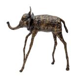 sculptuur, Surrealatische olifant - 28 cm - Brons