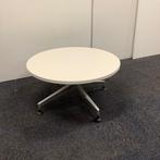 Herman Miller ronde design tafel, Ø 80 cm, wit blad - grijze