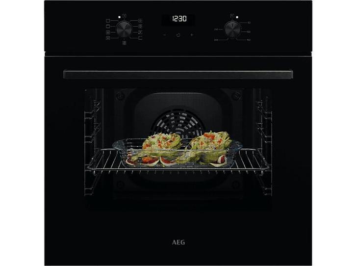AEG -  Multifunctionele Oven - Zwart, Elektronische apparatuur, Ovens, Inbouw, Hete lucht, Nieuw, Oven met grill, 60 cm of meer