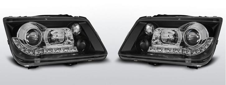 Koplampen Devil Eyes | Volkswagen Bora 1998-2005 | zwart, Auto-onderdelen, Verlichting, Nieuw, Volkswagen, Verzenden