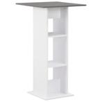 vidaXL Table de bar Blanc et gris anthracite 60x60x110, Verzenden, Neuf