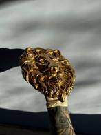 Victor Massacre - Reliëf, Golden Lion Wall Sculpture - 23 cm