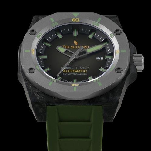 Tecnotempo - Forged Carbon & Titanium - Automatic Swiss Movt, Handtassen en Accessoires, Horloges | Heren