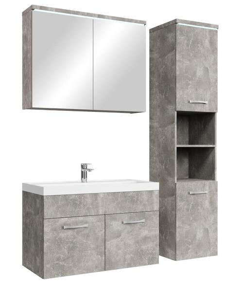 Badkamermeubel Set Paso 80 x 40 cm Beton Grijs Badmeubel, Huis en Inrichting, Badkamer | Badkamermeubels, Nieuw, Verzenden