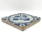 Antiek Tegel - Antieke Delfsblauwe tegel met een afbeelding, Antiek en Kunst