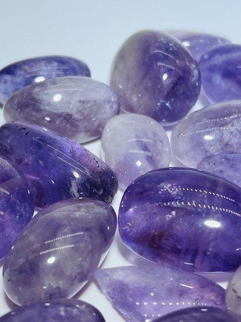 Améthyste - Pierre roulée - Qualité AAA++ - Transparente, Verzamelen, Mineralen en Fossielen