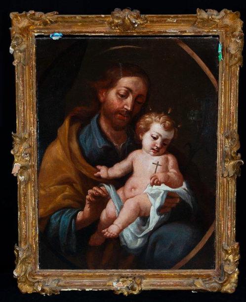 Jose Risueño (1665-1732), Toegeschreven aan - San José con, Antiek en Kunst, Kunst | Schilderijen | Klassiek