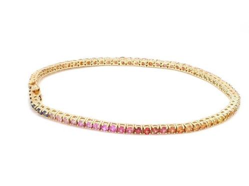 Armband - 18 karaat Roségoud Saffier - Saffier, Handtassen en Accessoires, Armbanden