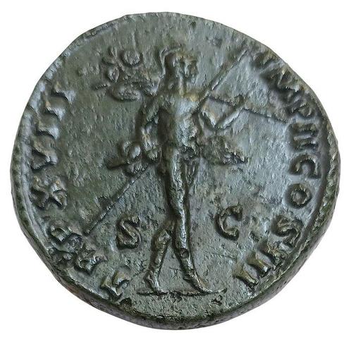 Romeinse Rijk. Marcus Aurelius (AD 161-180). Sestertius Rome, Postzegels en Munten, Munten | Europa | Niet-Euromunten