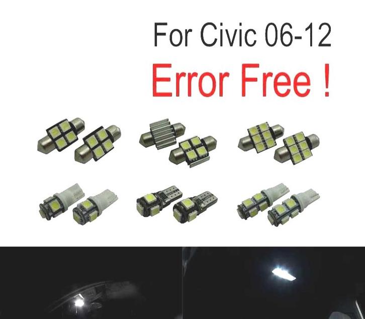 Kit 8 Ampoules Led Intérieur Pour Honda Civic 06-12, Autos : Pièces & Accessoires, Éclairage, Envoi