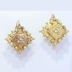 Boucles doreilles - 18 carats Or rose - Perle - Vintage, Handtassen en Accessoires, Oorbellen, Nieuw