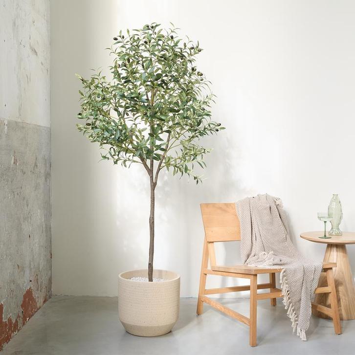 Kunst olijfboom - 175 cm, Huis en Inrichting, Kamerplanten, Verzenden