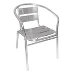 Aluminium stoel | 4 stuks | Zithoogte 45cm |Bolero, Verzenden