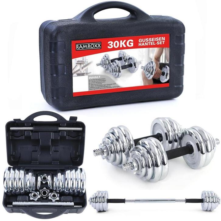 Dumbell Set 30kg | Gietijzer | Nieuw | Scherpe Prijs, Sport en Fitness, Fitnessapparatuur, Nieuw, Overige typen, Ophalen of Verzenden