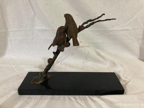 Irénée ROCHARD - Sculpture, Couple de Moineaux Sur La, Antiek en Kunst, Kunst | Designobjecten