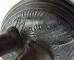 Moreau - Beeld, Putto con cesto di frutta - 23 cm - Brons