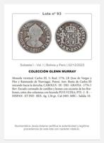 Espagne. Charles III. Medio Real 1776. J.R (José de Vargas y