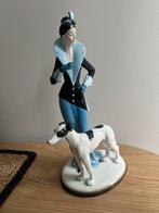 Rodin - Beeldje - Suknia wieczorowa z chartem - Porselein,, Antiek en Kunst