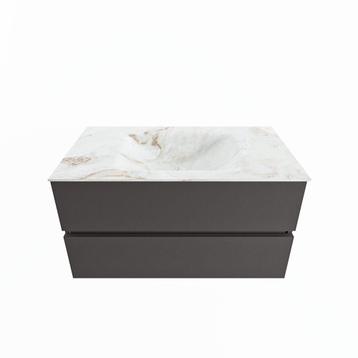 MONDIAZ VICA-DLUX 90cm badmeubel onderkast Dark grey 2, Ophalen of Verzenden, Overige typen