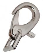 Musketonhaak met rechthoekige clip vernickeld 22mm, Verzenden, Nieuw