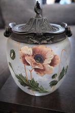 Pot à biscuits - Verre - Dépoli et metal argenté