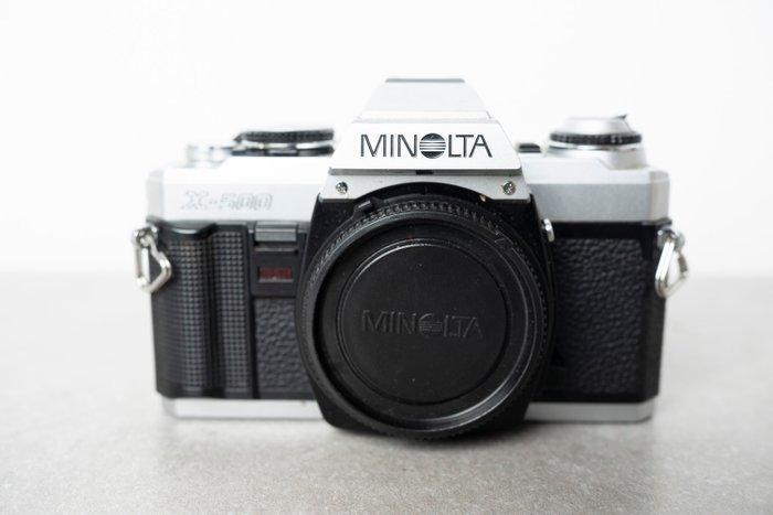 Minolta X-500 + manual Single lens reflex camera (SLR), Audio, Tv en Foto, Fotocamera's Analoog