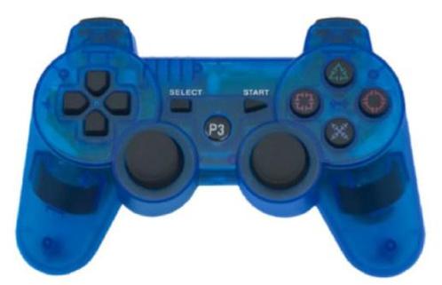 PS3 Controller Wireless Transparent Blue (Third Party) (N..., Games en Spelcomputers, Spelcomputers | Sony PlayStation 3, Zo goed als nieuw