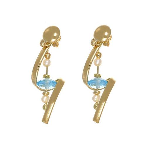 Oorbellen - 18 karaat Geel goud -  1.00ct. tw. Topaas -, Handtassen en Accessoires, Oorbellen