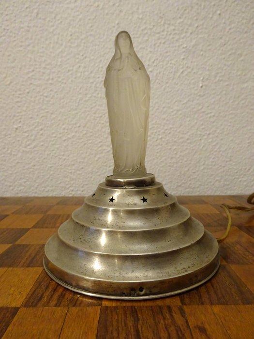 Lamp met zilveren voet (gemerkt 833 - adelaar) -, Antiek en Kunst, Antiek | Boeken en Manuscripten